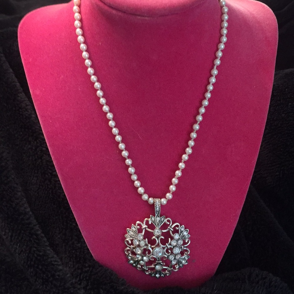 ⭐️ pearls and CZ necklace⭐️